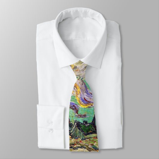Cravate Vincent Van Gogh - Deux femmes paysannes - Art fin (Attaché)