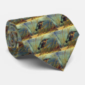 Cravate Vincent Van Gogh - Le martin-pêcheur - Oiseau (Roulé)