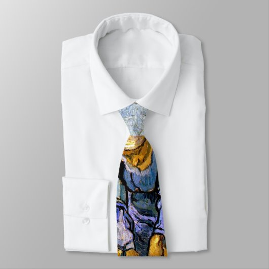 Cravate Vincent Van Gogh - Peasant Woman Binding Sheaves (Attaché)