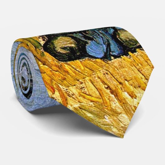 Cravate Vincent Van Gogh - Peasant Woman Binding Sheaves (Roulé)