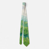 Cravate Vincent Van Gogh peinture Champ de blé vert (Dos)