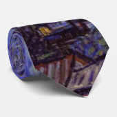 Cravate Vincent Van Gogh Starry Nuit Vintage Art (Roulé)