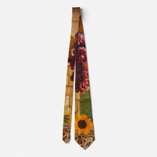 Cravate Vineyard or Wine Theme Tie (Dos)