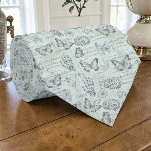 Cravate Vintage Anatomy Science Custom Necktie