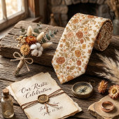 Cravate Vintage Autumn Floral Elegance