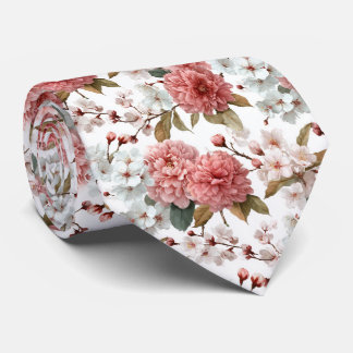Cravate Vintage Blush Peonies and Ivory Floral Wedding