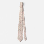 Cravate Vintage Blush Pink Floral Lattice Pattern (Devant)