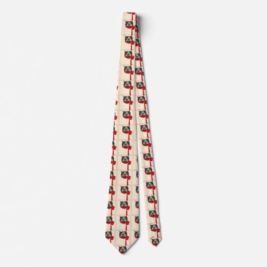 Cravate Vintage Boston Terrier, (Devant)