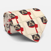 Cravate Vintage Boston Terrier, (Roulé)
