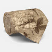 Cravate Vintage Botanical Floral Pattern (1) (Roulé)