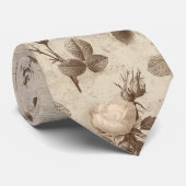 Cravate Vintage Botanical Floral Pattern (3) (Roulé)