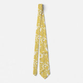 Cravate vintage brillante or floral (Dos)