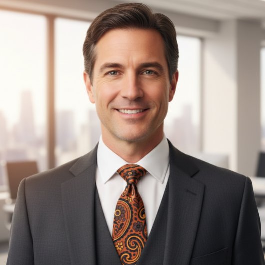 Cravate Vintage Copper Paisley