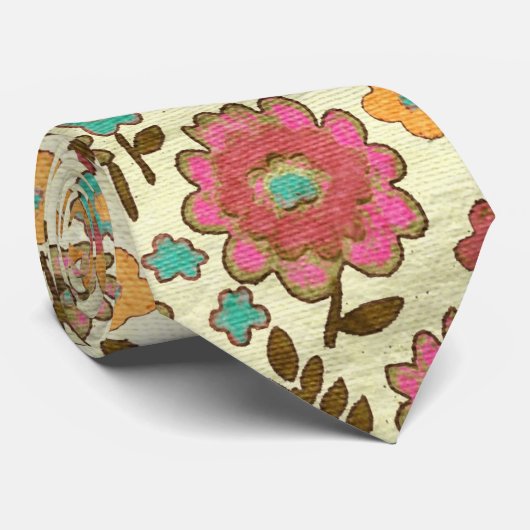 Cravate vintage de jardin (Roulé)
