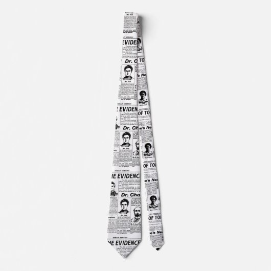 Cravate vintage de journal d'habitants de Toronto (Devant)