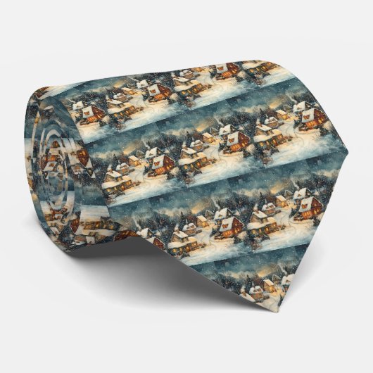 Cravate Vintage de Noël (Roulé)