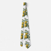 Cravate vintage de peinture de rose jaune (Dos)