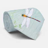 Cravate Vintage Dragonfly on Faded Floral (Roulé)