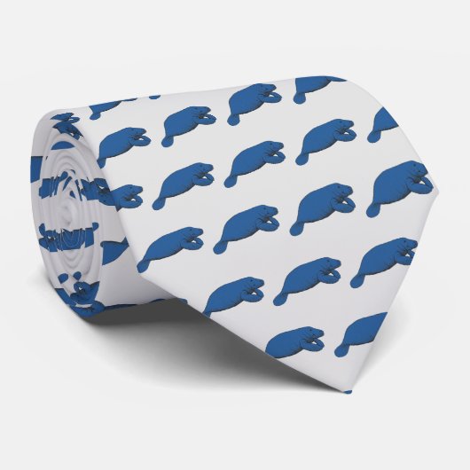Cravate Vintage Drawing Blue (Roulé)