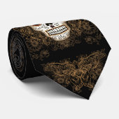 Cravate vintage du crâne #2 de sucre (Roulé)