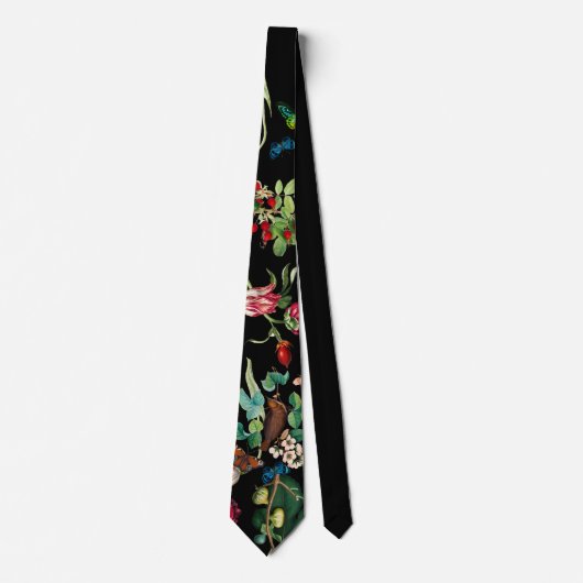 Cravate Vintage Flower and Butterfly Neck Tie (Devant)