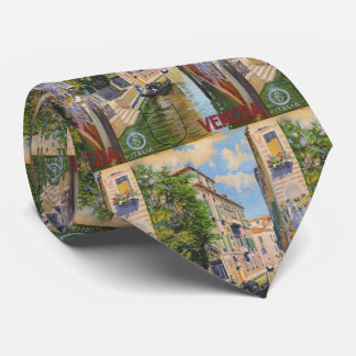 Cravate Vintage Grand Canal Gondolas Venise Italie Voyage
