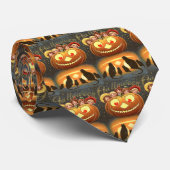 Cravate Vintage Halloween Enfants et Chats (Roulé)