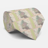 Cravate Vintage Map of Bavaria Germany (Roulé)