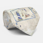 Cravate Vintage maritime (Roulé)