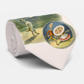 Cravate Vintage Mère Goose Nursery Rhyme Hey Diddle (Roulé)
