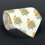 Cravate Vintage motif floral Automne moutarde Jaune<br><div class="desc">Cette cravate élégante présente un motif floral vintage unique de jolies fleurs aux tons automne et automne de moutarde jaune et vert sauge. Super idée cadeau !</div>