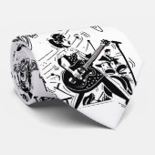 Cravate Vintage Old School Rockabilly (Roulé)