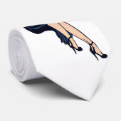 Cravate Vintage Pretty Blonde Retro Glamor Girl Pinup (Roulé)