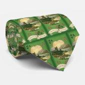 Cravate Vintage St. Patricks Day Greetings Castle Shamrock (Roulé)