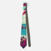 Cravate Vintage Style Hawaiian Travel Aloha From Hawaii (Devant)