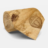 Cravate Vintage Style Transportation Map (Roulé)