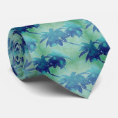 Cravate Vintage Tropical Palm Trees Motif (Roulé)