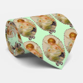 Cravate Vintage Valentine Cherubs (Roulé)