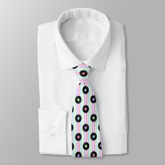 Cravate Vinyl Record Pastel Stripe (Attaché)