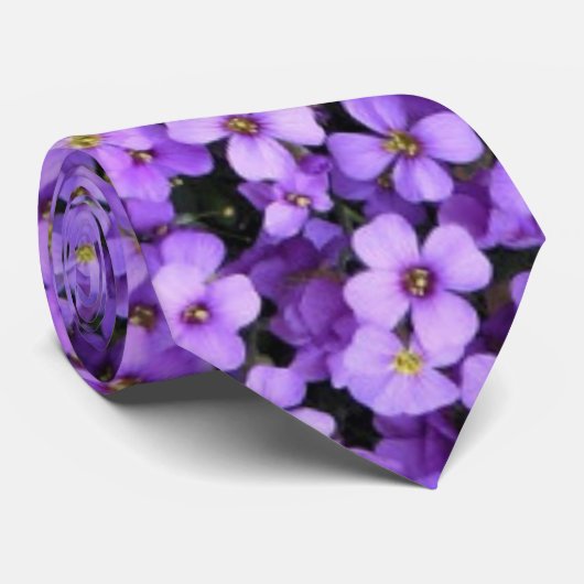 Cravate Viola Flowers Neck Tie (Roulé)
