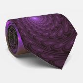 Cravate Violet Abstrait violet violet kaki fractal (Roulé)