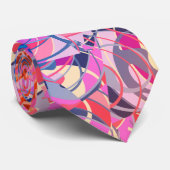 Cravate Violet, Blues coloré Abstrait (Roulé)