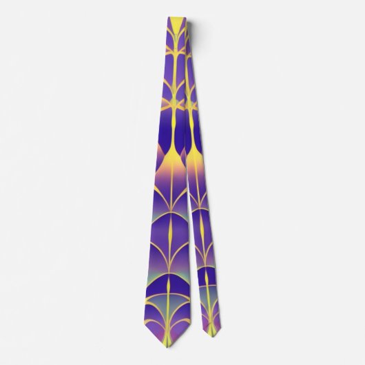 Cravate Violet, champ jaune (Devant)