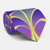 Cravate Violet, champ jaune (Roulé)