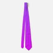 cravate violet de néon clair solide fluorescent (Dos)