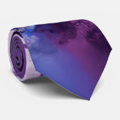 Cravate Violet Et Bleu (Roulé)