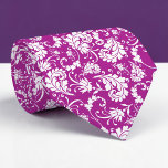 Cravate Violet Floral Pattern Custom Necktie<br><div class="desc">This custom necktie features a sophisticated floral pattern, making it a stylish and unique accessory. It's perfect for adding a touch of personality to any outfit, whether it's for a special occasion or everyday wear. The high-quality fabric ensures a comfortable and long-lasting wear, and the custom design allows you to...</div>
