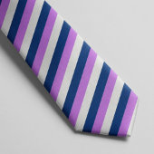 Cravate Violet Lavande Vibrant Dégradé Rayé