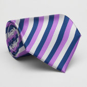 Cravate Violet Lavande Vibrant Dégradé Rayé