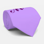 Cravate violet monogramme (Roulé)